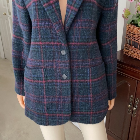 Vintage Woolrich Women’s Wool Mohair Plaid Jacket Made in USA - Picture 5 of 14